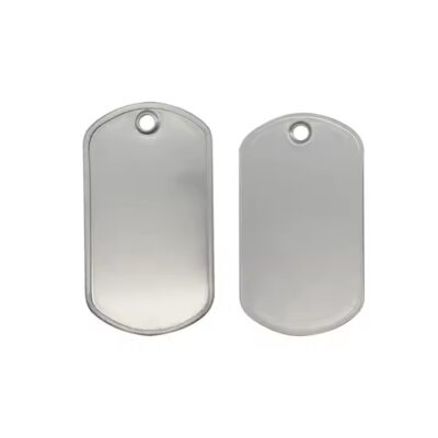 Shiny Stainless Steel Metal Tags with Hole or Chain