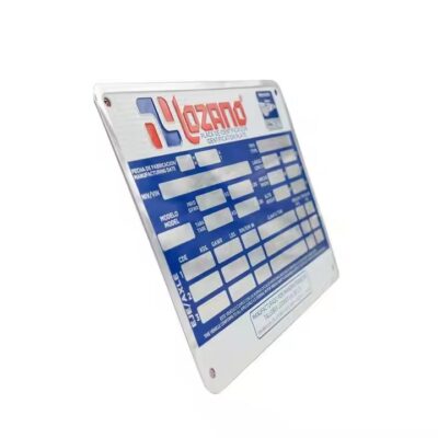 Custom Designed Industrial Metal Tags with Detailed Markings for Equipment