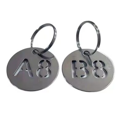 Custom Hollow Number Stainless Steel Round Tag for Industrial Use