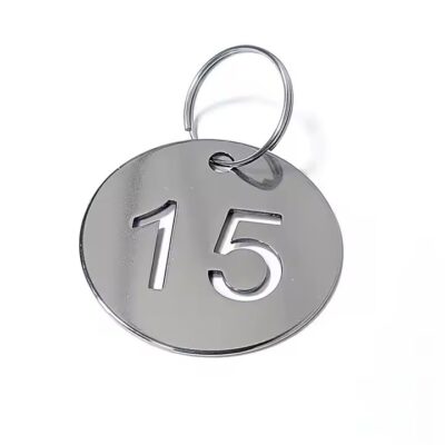 Custom Hollow Number Stainless Steel Round Tag for Industrial Use