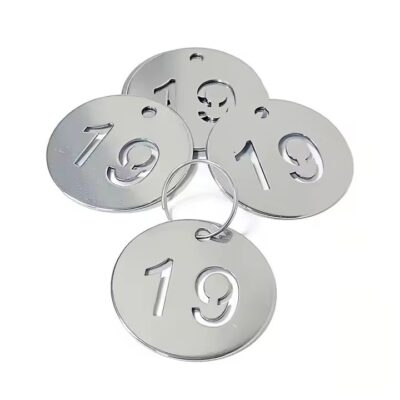 Custom Hollow Number Stainless Steel Round Tag for Industrial Use