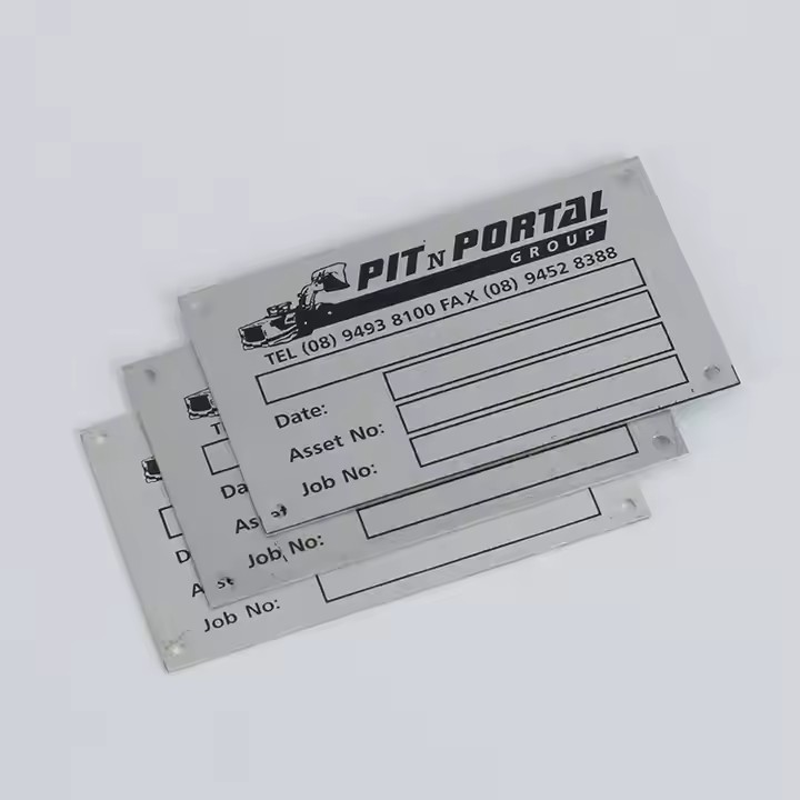 Custom laser engraved aluminum identification tags