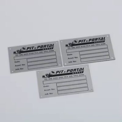Custom laser engraved aluminum identification tags