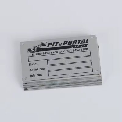Custom laser engraved aluminum identification tags