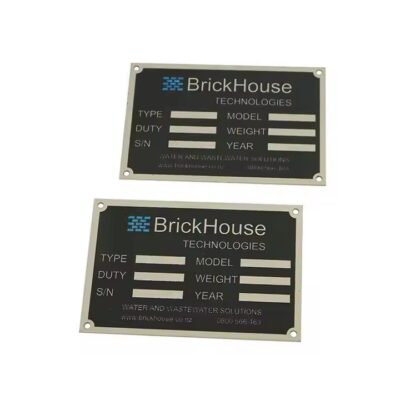 Custom Engraved Aluminum Tags for Equipment Labeling