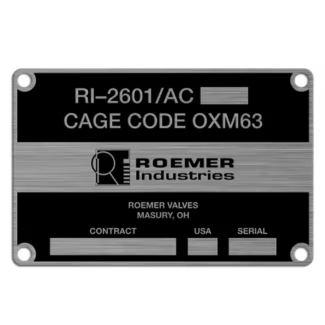 Custom Engraved Aluminum Tags for Equipment Labeling