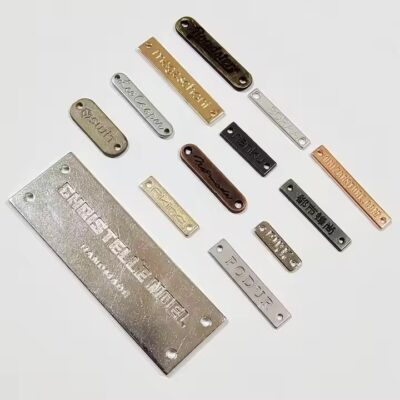 Custom 3D Engraved Metal Brand Tags with Unique Shapes