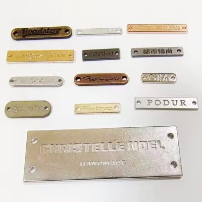Custom 3D Engraved Metal Brand Tags with Unique Shapes
