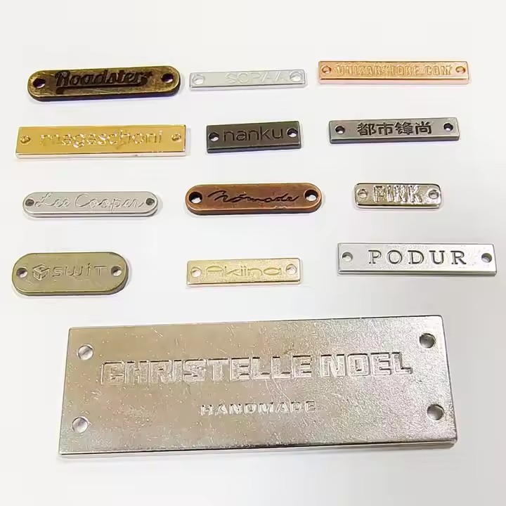 Custom 3D Engraved Metal Brand Tags with Unique Shapes