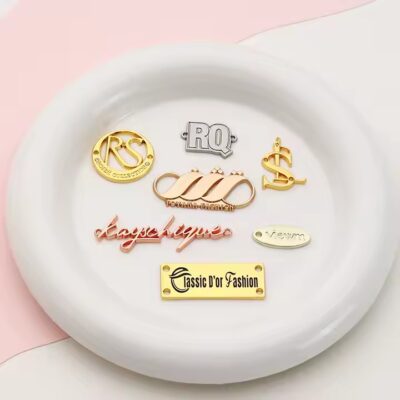 Custom Shaped Metal Tags for Professional Clothing Brand Labeling