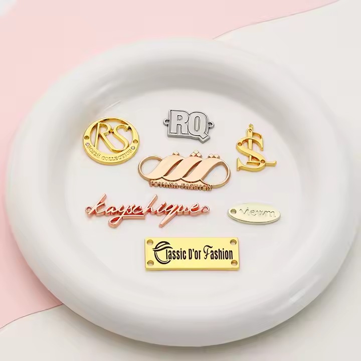 Custom Shaped Metal Tags for Professional Clothing Brand Labeling