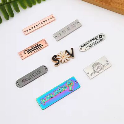 Custom Shaped Metal Tags for Professional Clothing Brand Labeling