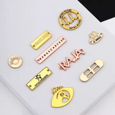 Custom Shaped Metal Tags for Professional Clothing Brand Labeling