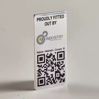 Custom Laser Engraved Metal Barcode and QR Code Tag Manufacturer