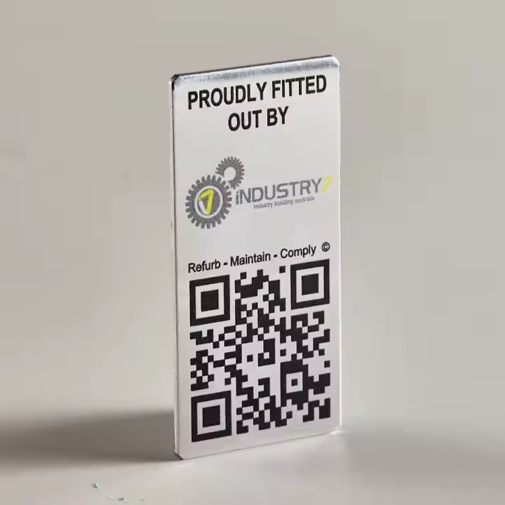 Custom Laser Engraved Metal Barcode and QR Code Tag Manufacturer