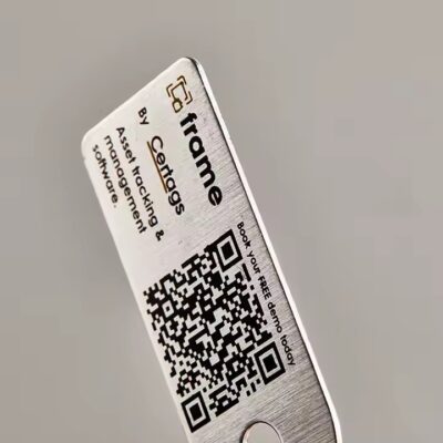 Custom Laser Engraved Metal Barcode and QR Code Tag Manufacturer