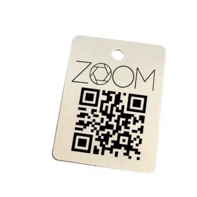 Custom Laser Engraved Metal Tag with QR Code for Industrial Use