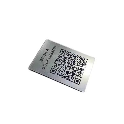 Custom Laser Engraved Metal Tag with QR Code for Industrial Use