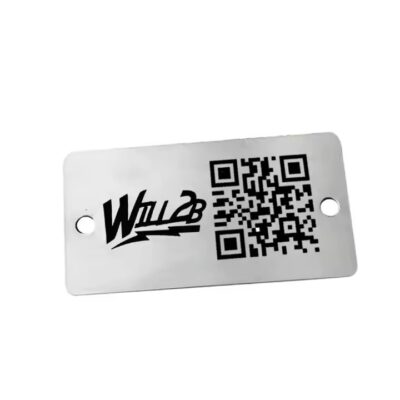 Custom Laser Engraved Metal Tag with QR Code for Industrial Use