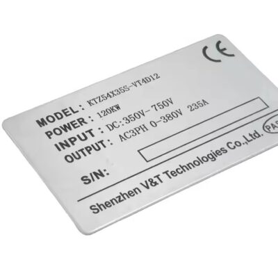 Adhesive metal asset tag with custom engraving