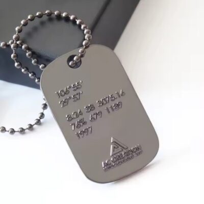 Minimalist Custom Metal Military Dog Tag