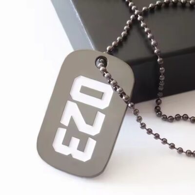 Minimalist Custom Metal Military Dog Tag
