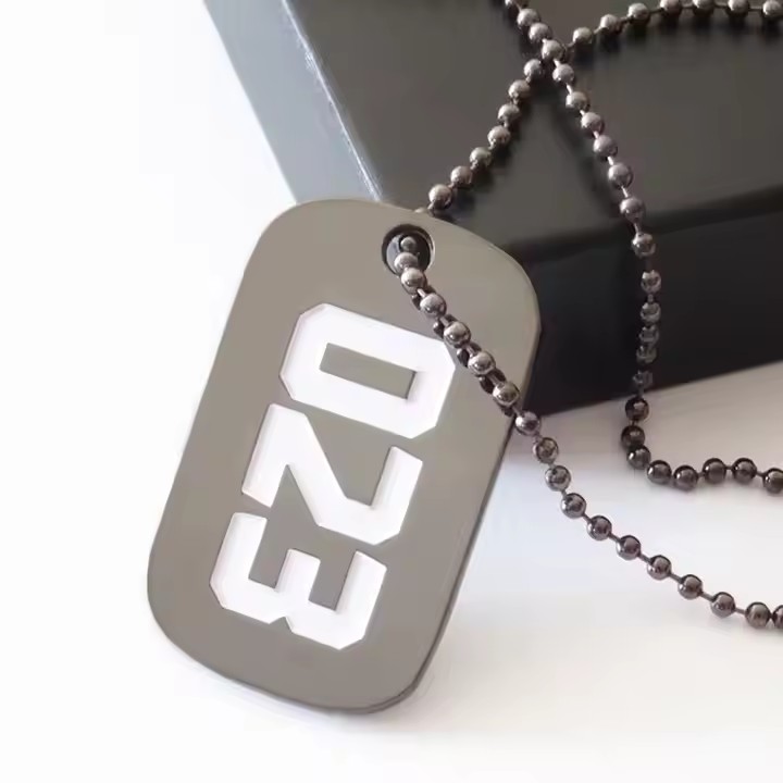 Minimalist Custom Metal Military Dog Tag