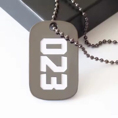 Minimalist Custom Metal Military Dog Tag