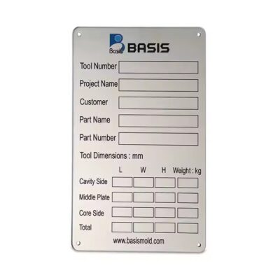 Custom Stainless Steel Electrical Panel Tag with Engraved Marking