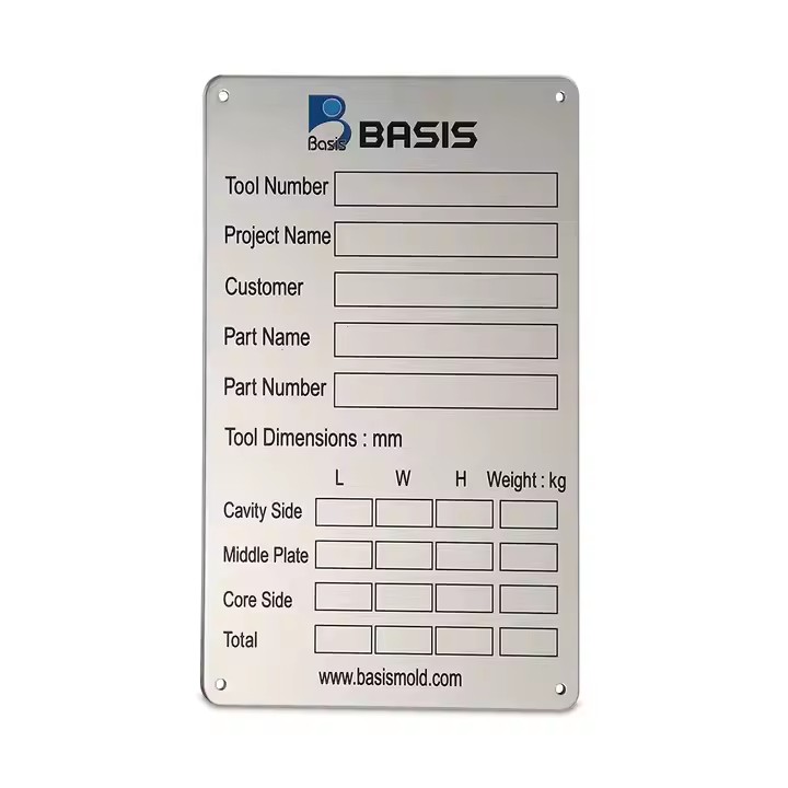 Custom Stainless Steel Electrical Panel Tag with Engraved Marking