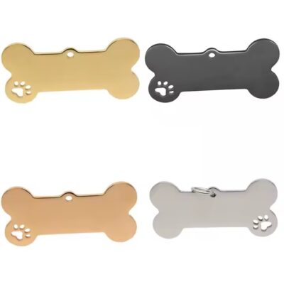Custom Shaped Stainless Steel Pet ID Tags