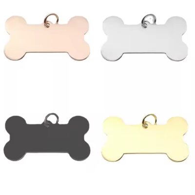 Custom Shaped Stainless Steel Pet ID Tags