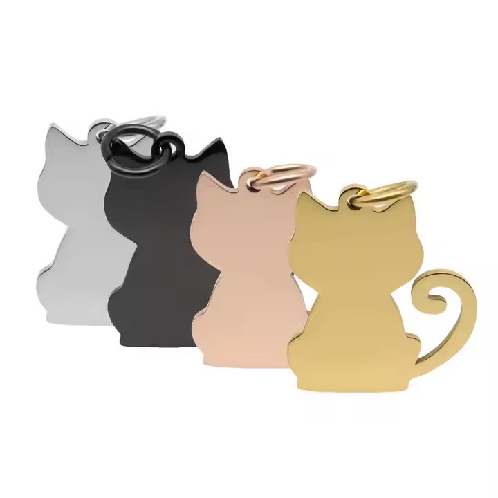 Custom Shaped Stainless Steel Pet ID Tags