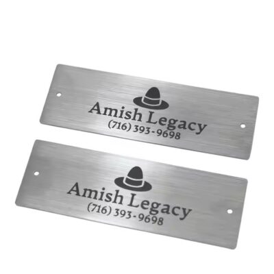Custom laser engraved brand tag for industrial labeling