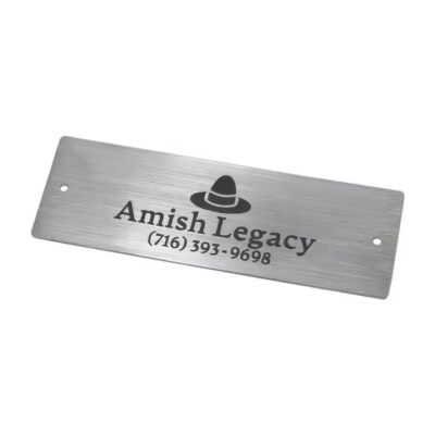 Custom laser engraved brand tag for industrial labeling