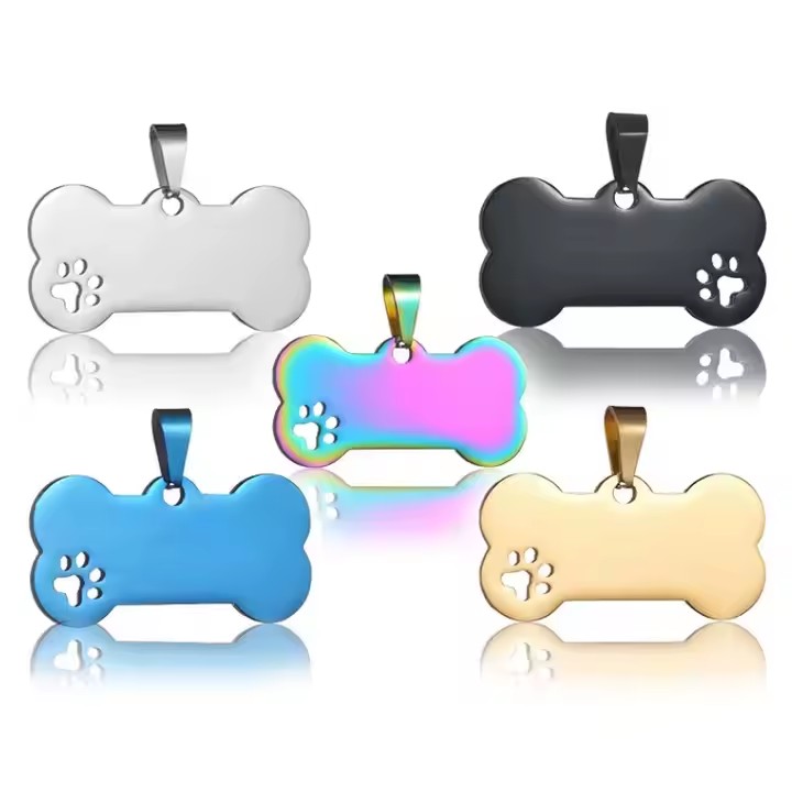 Sublimation Blank Anodized Aluminum Dog Tags for Heat Transfer Printing