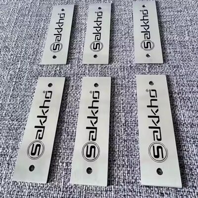 Precision etched custom metal label tag for crafts and branding