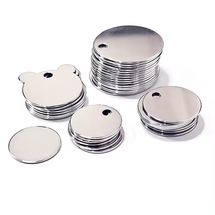 Round Blank Anodized Aluminum Metal Tags for Engraving