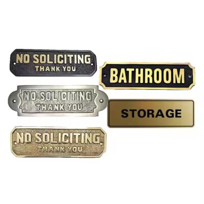 Custom engraved metal tags for branding handbags and accessories