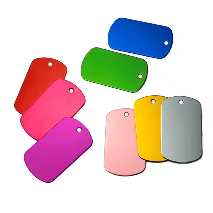 Custom Aluminum Dog Tag Necklaces in Bulk