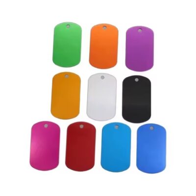 Multi-color anodized aluminum pet tags for durable pet identification