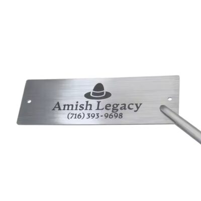 Custom stainless steel etched identification tag with serial number engraving