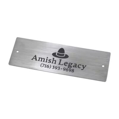Custom stainless steel etched identification tag with serial number engraving