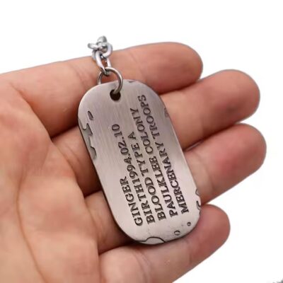 Custom stamped metal tags for pendant necklaces