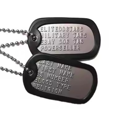 Custom stamped metal tags for pendant necklaces
